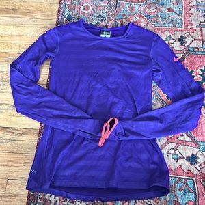 Purple Nike Pro Dri-Fit Long Sleeve